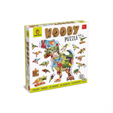 Ludattica - Dřevěné puzzle Dinosaurus - Woody