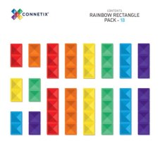 Connetix Tiles | Rainbow Obdĺžniky | 18 dielov