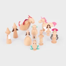 TickiT Dřevěné pohádkové postavy - 10 ks