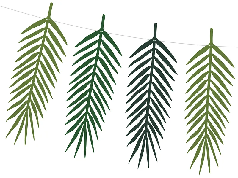 PARTYDECO | Girlanda | Aloha, Tropické listy, 1,25 m