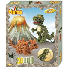 HAMA | Zažehľovacie korálky | MIDI - 3D darčeková sada - Dino