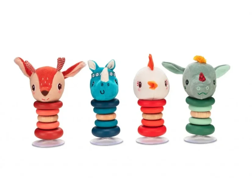 Lilliputiens -  houpací chrastítko s přísavkou - jelínek Stella