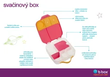 b.box | SVAČINOVÝ BOX | VELKÝ | RŮŽOVÝ/ORANŽOVÝ