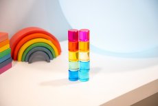 TickiT Barevné kruhové drahokamy - 10 ks