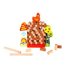 Tooky Toy Jenga Slepice v kurníku