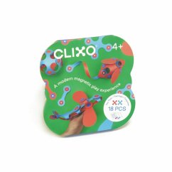 CLIXO Itsy Flamingo & Turquoise - magnetická stavebnice 18 kusů