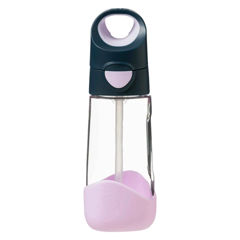 b.box FĽAŠA NA PITIE SO SLAMKOU 450 ML - INDIGO/RUŽOVÁ