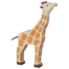 Holztiger - Žirafa so zdvihnutou hlavou - zviera z dreva