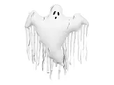 PARTYDECO Fóliový balón Duch so strapcami, 93x86 cm, mix