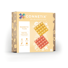Connetix Tiles | 2 kusy | Lemon & Peach Pastel | základní deska