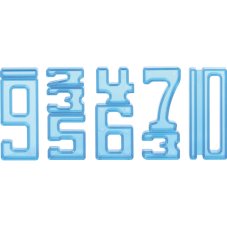 Skladacia číslica - Priesvitná sada 140 kusov