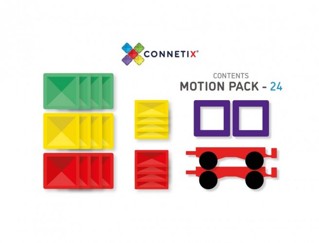 Connetix Tiles - 24 kusů - základ pro auta