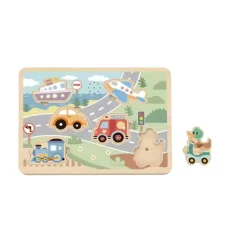 Tooky Toy - Puzzle se zvuky Dopravní prostředky Pastel