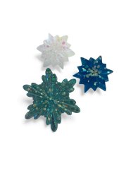 Sada tří vloček z pryskyřice