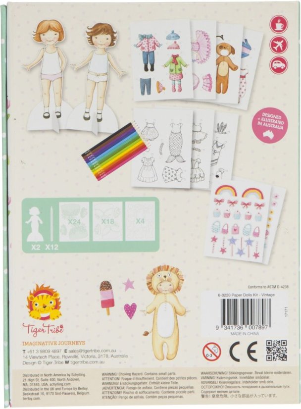Tiger Tribe | Kreativní vystřihovánky | Paper Dolls - Vintage papírové panenky