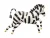 PARTYDECO | Nafukovací fóliový balón | Zebra, 115x85 cm