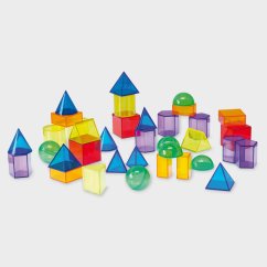 TickiT Priesvitné geometrické tvary - 36 ks