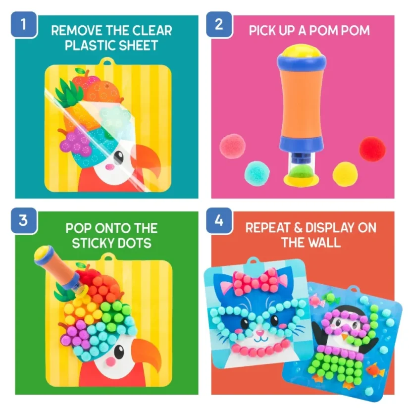 Learning Resources Pom Pom Kit Oblékání zvířátek