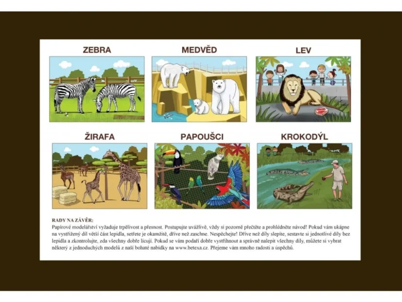 BETEXA Začínáme vystřihovat - Jedeme do ZOO