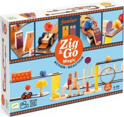 DJECO Zig & Go Junior - Dřevěná dráha Magic - 42pcs