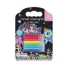tookyland Sametové malování Jednorožec 6 obrázků 8 fixů