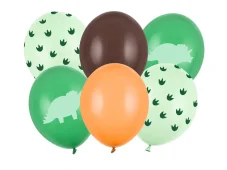 PARTYDECO | Nafukovacie balóniky | Dinosaury 30cm, mix 6ks