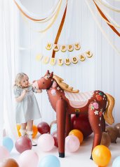 PARTYDECO Nafukovací fóliový balón Kôň, 110 x 126 cm