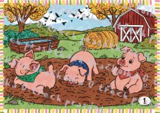 Hračkolka | Karty do divadélka Kamishibai | O třech prasátkách